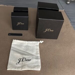 J.Crew Black and Gold Box Set with White Pouch